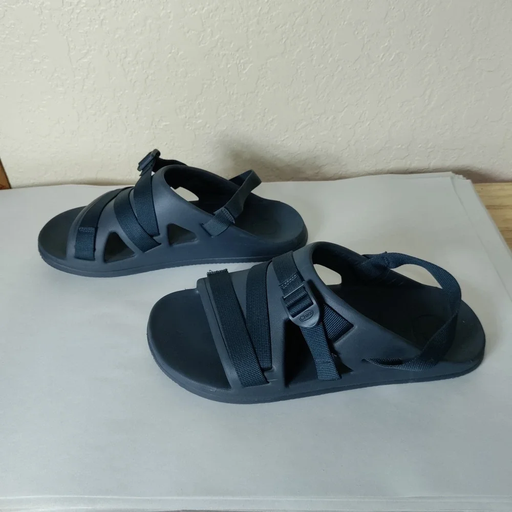 Chaco Chillos Sport Sandals Navy Blue Adjustable Slides Mens 10